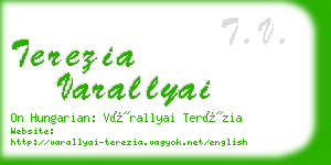 terezia varallyai business card